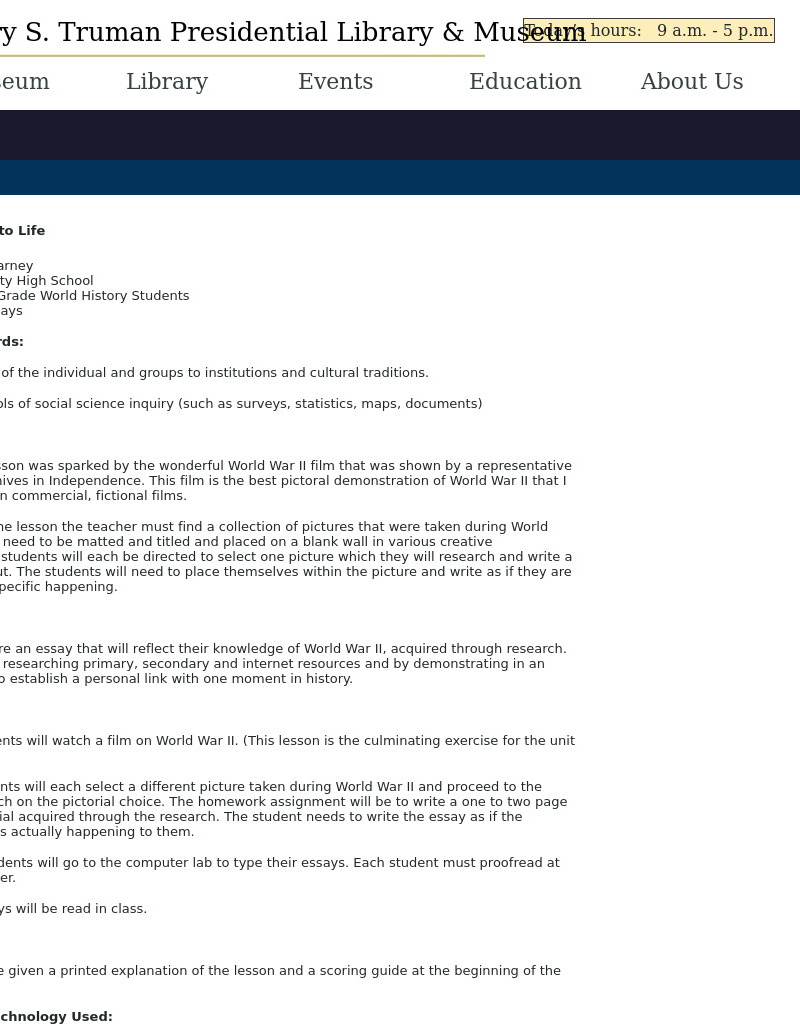 Legends Coming to Life Lesson Plan