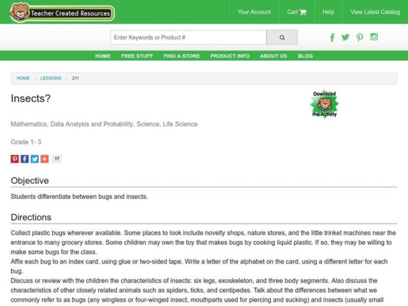 Insects? Lesson Plan
