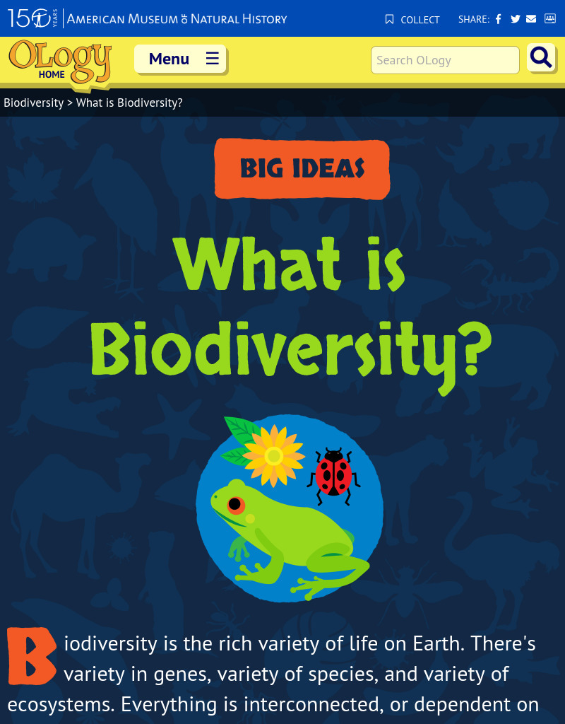 What is Biodiversity? Website