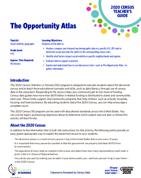 The Opportunity Atlas Activity