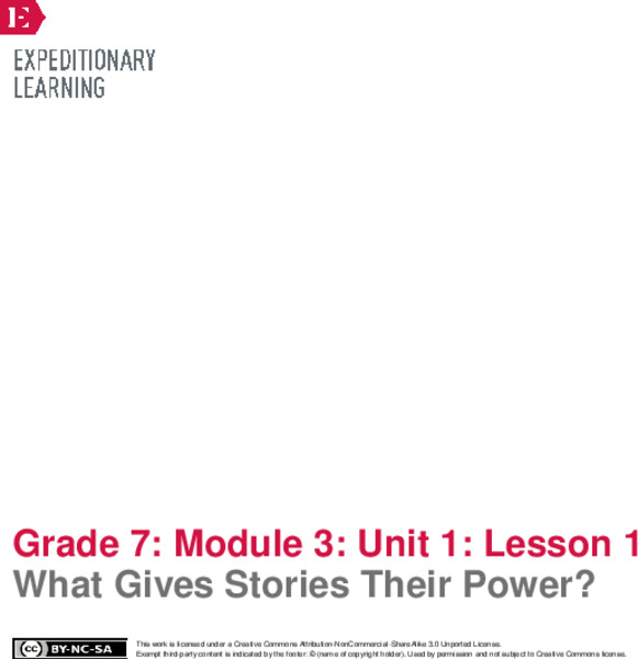 What Gives Stories Their Power? Lesson Plan