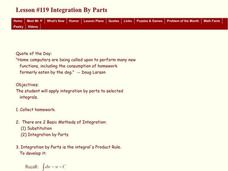 Integration By Parts Lesson Plan