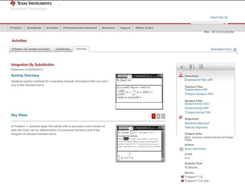 Integration By Substitution Lesson Plan
