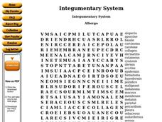 Integumentary System Worksheet