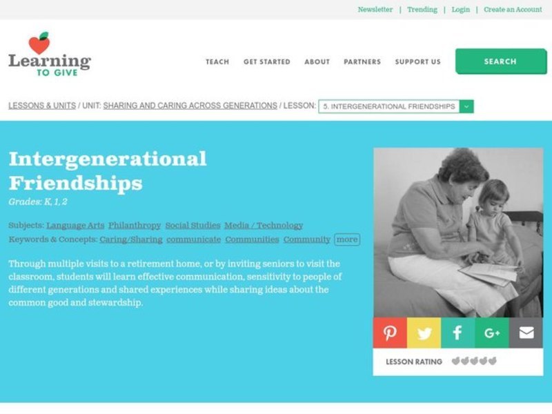 Intergenerational Friendships Lesson Plan
