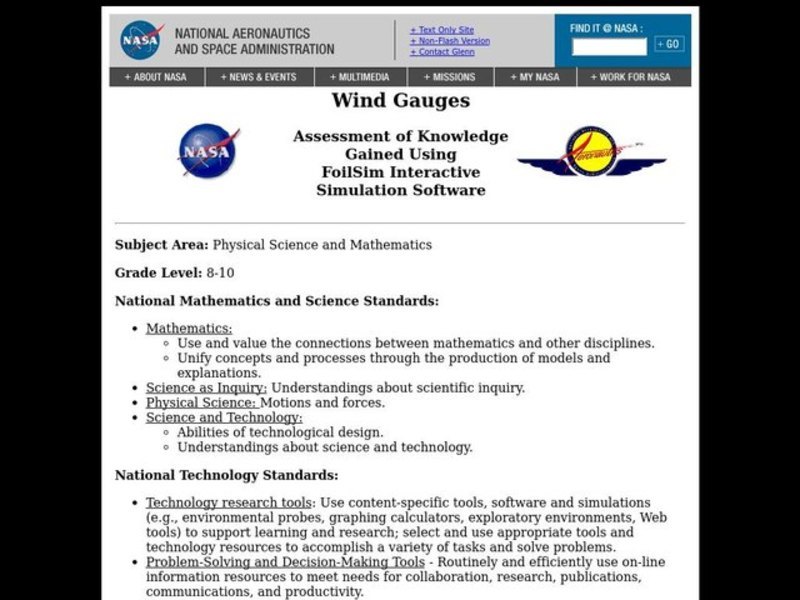 Wind Gauges Lesson Plan