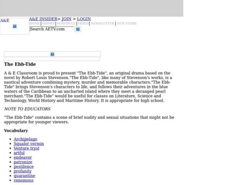 The Ebb-Tide Lesson Plan