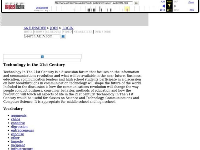 Technology in the 21st Century Lesson Plan