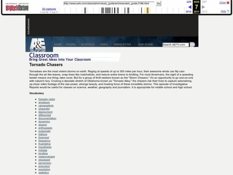 Tornado Chasers Lesson Plan