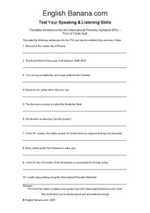 International Phonetic Alphabet Worksheet