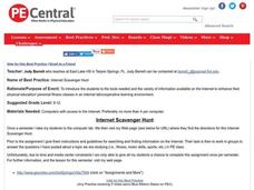 Internet Scavenger Hunt Lesson Plan