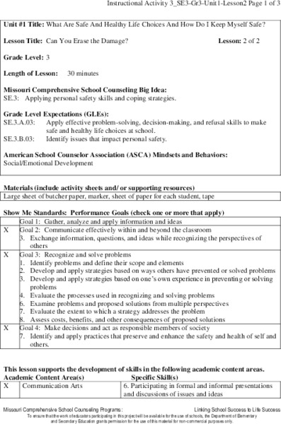 Can You Erase the Damage? Lesson Plan