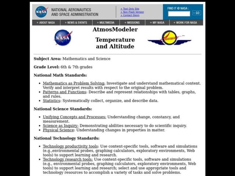 Temperature and Altitude Lesson Plan