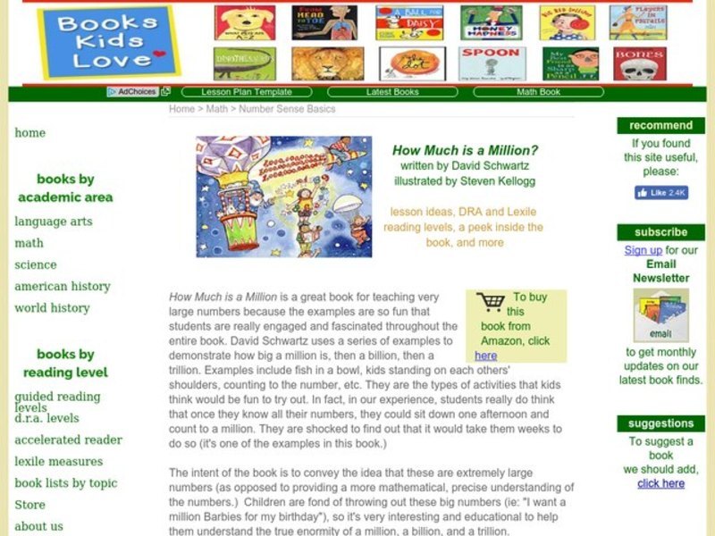 How Much Is A Million Lesson Plan