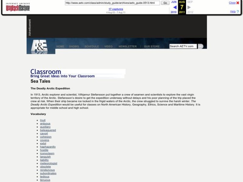 The Deadly Arctic Expedition Lesson Plan