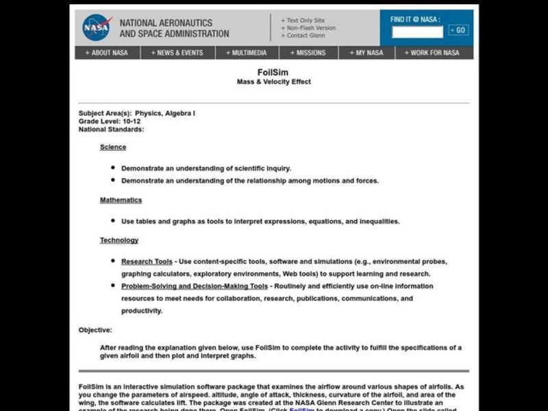 Mass & Velocity Effect Lesson Plan