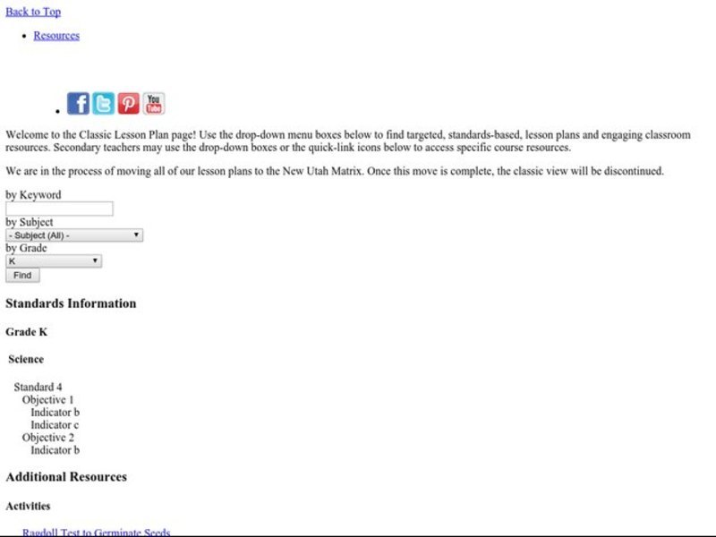 How Does Your Garden Grow? Lesson Plan