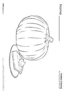 Pumpkin Pie Coloring Page