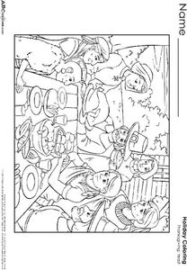 Thanksgiving Feast Coloring Page