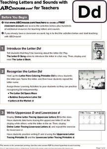 B&W Version: Teaching Letters and Sounds with ABCmouse: Dd