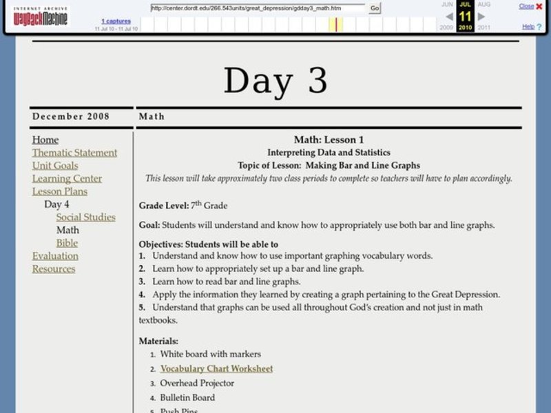 Interpreting Data and Statistics Lesson Plan