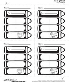 Crayon Sticker Chart