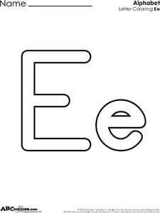 Letter Coloring Combined: Ee
