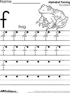 Letter Tracing Lowercase f