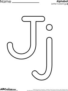 Letter Coloring Combined Jj