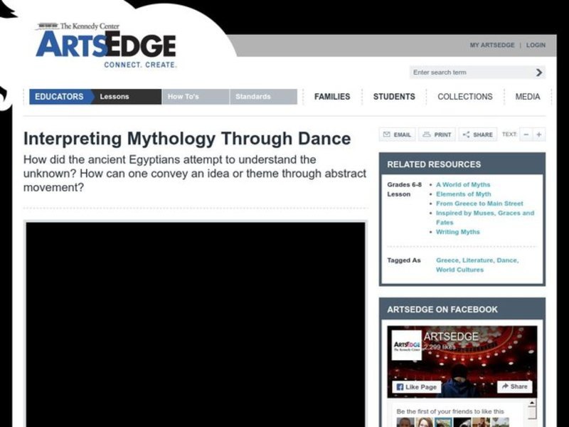 Interpreting Mythology Through Dance Lesson Plan