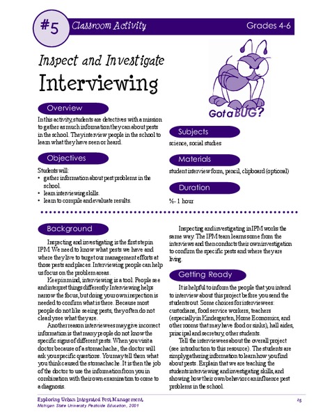 Interviewing Activity