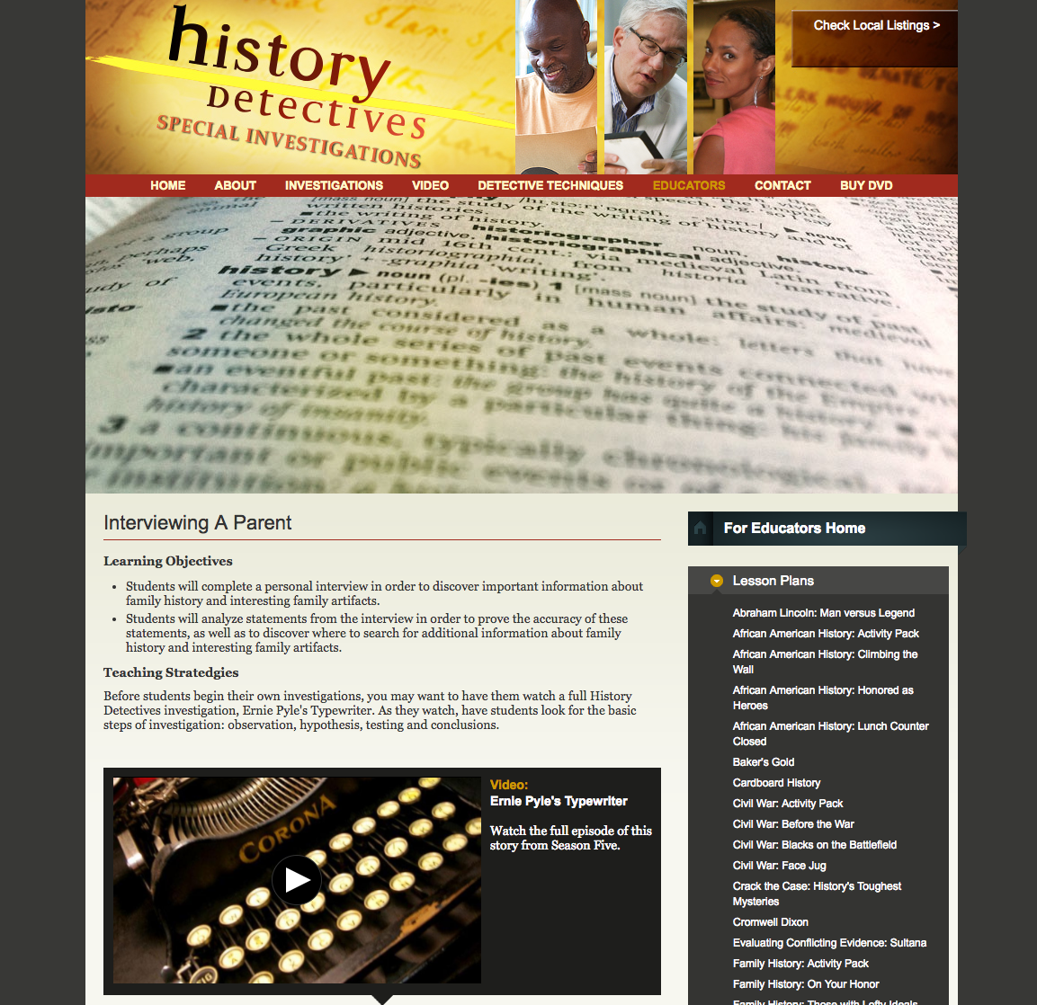 Interviewing a Parent Activity