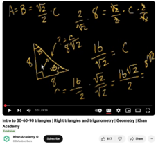 Intro to 30-60-90 Triangles, Right Triangles and Trigonometry, Geometry Instructional Video