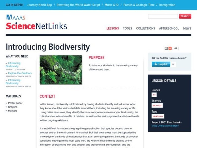 Introducing Biodiversity Lesson Plan