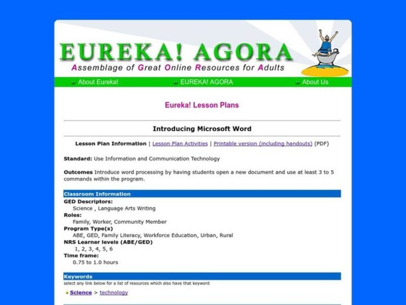 Introducing Microsoft Word Lesson Plan