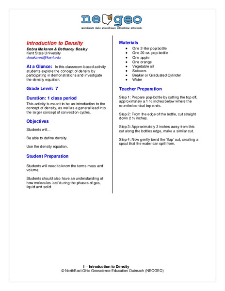 Introduction to Density Activity