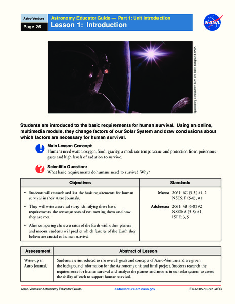 Introduction to Astronomy Unit Plan