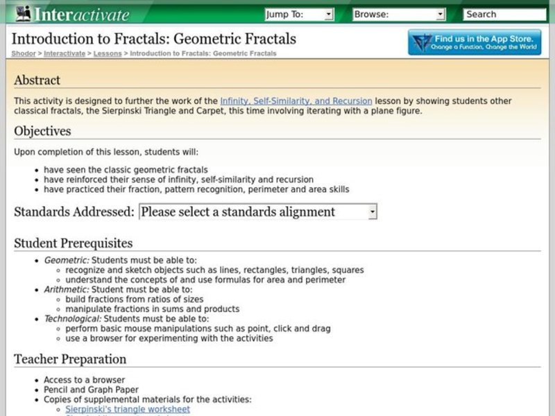 Introduction to Fractals: Geometric Fractals Lesson Plan