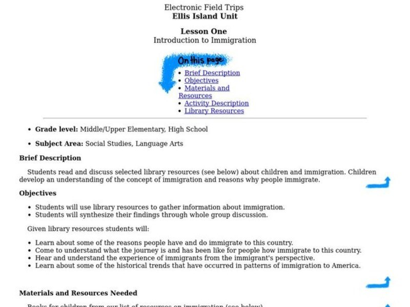 Introduction to Immigration Lesson Plan