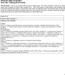 Talking about Family Unit Plan