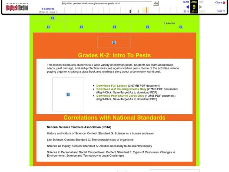 Introduction to Pests Lesson Plan