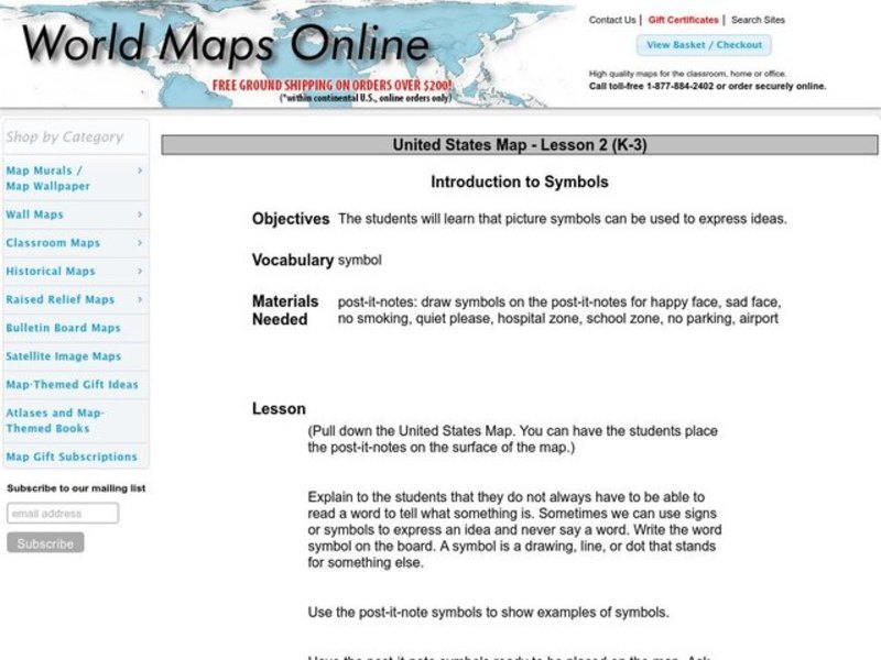 Introduction to Symbols Lesson Plan