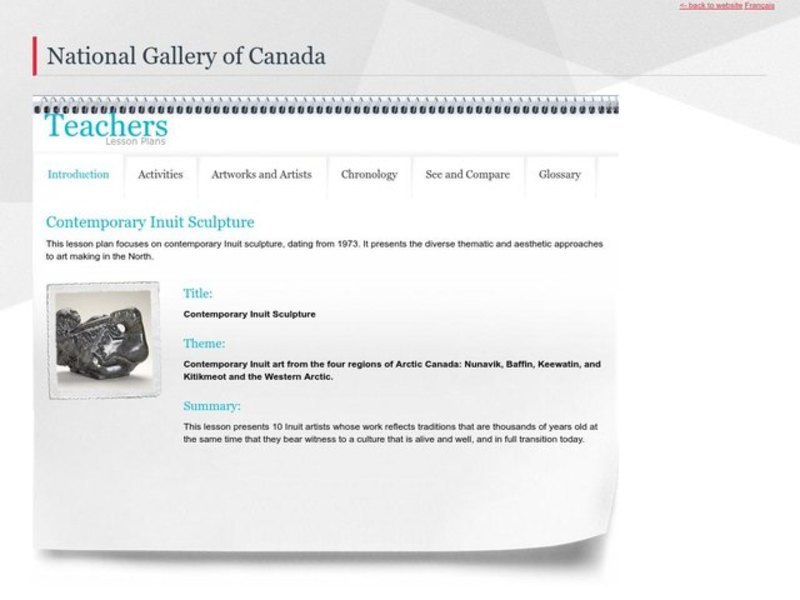 Inuit Sculpture Lesson Plan