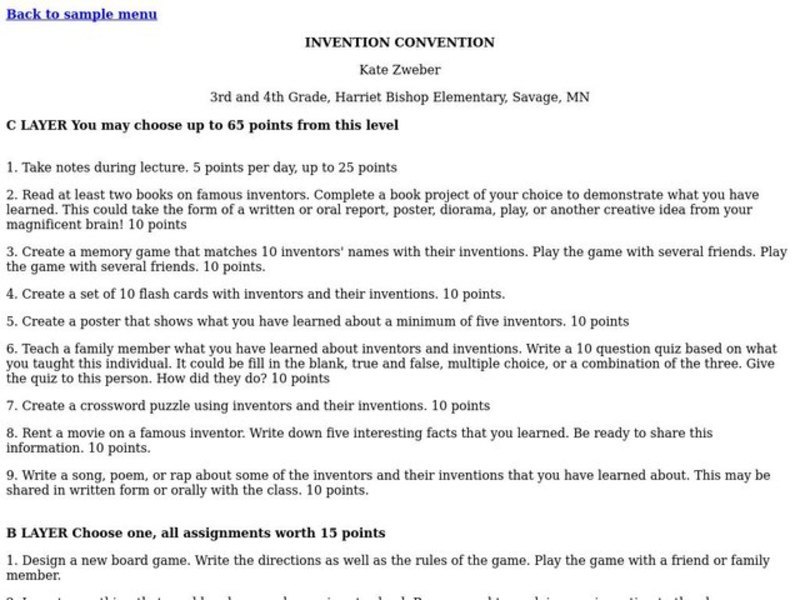 INVENTION CONVENTION Lesson Plan