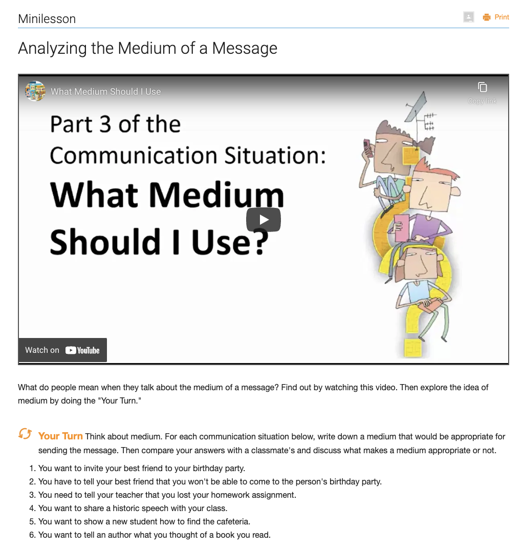 Analyzing the Medium of a Message Instructional Video