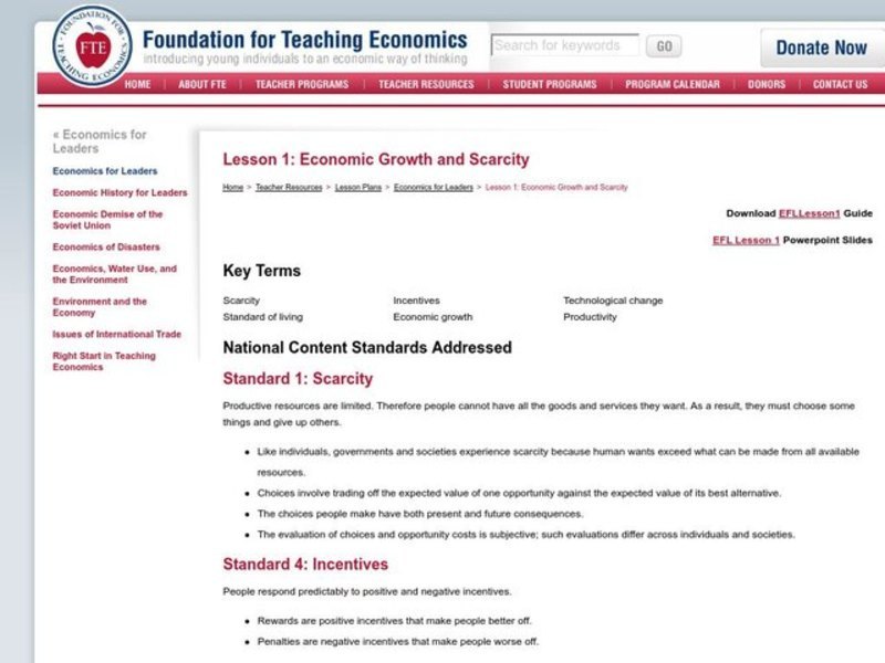 Scarcity and Choice Lesson Plan