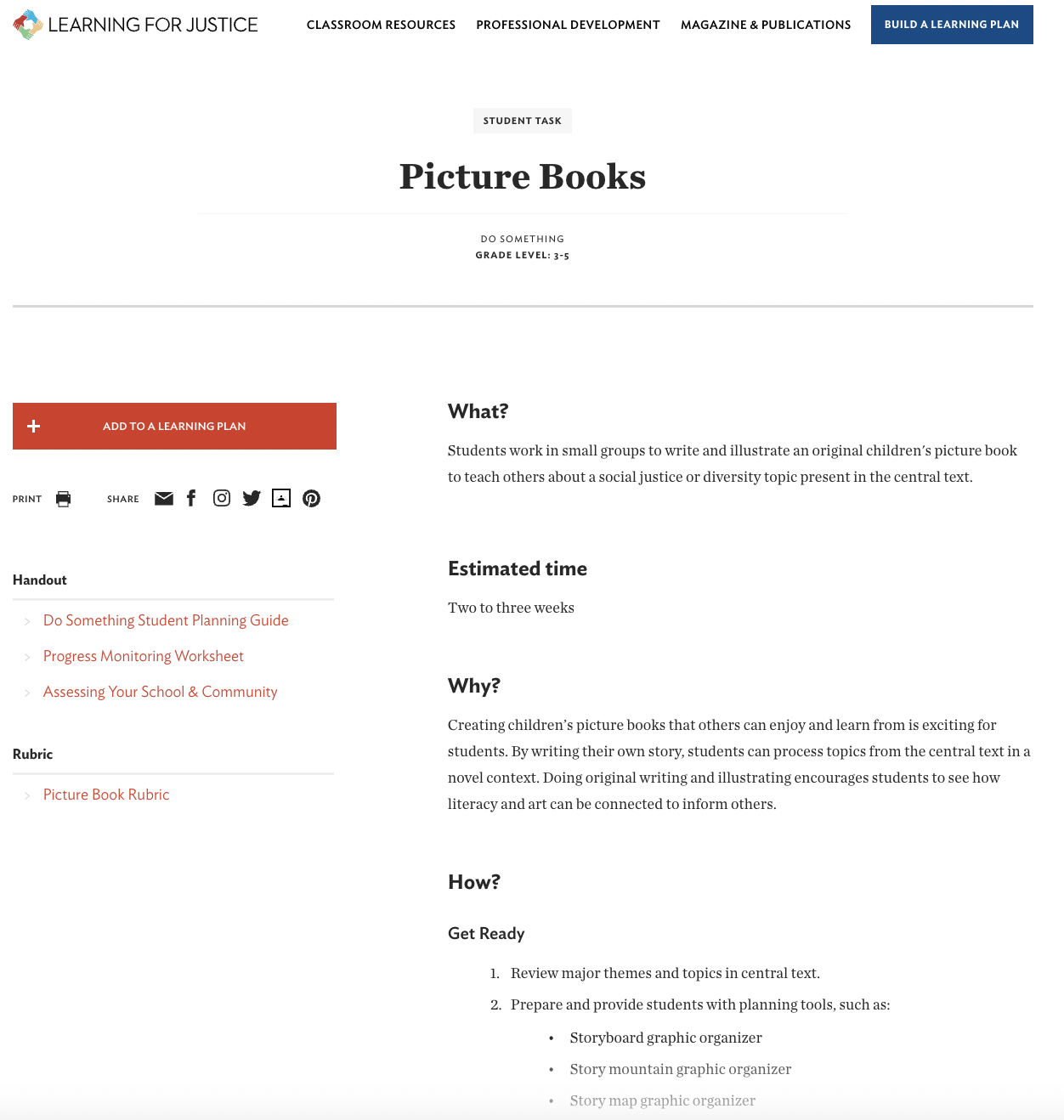 Picture Books Activity