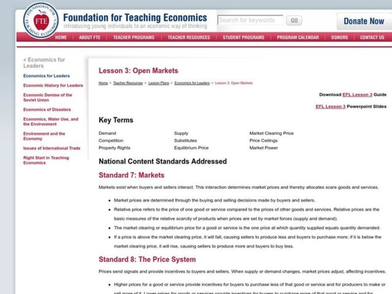 Competition and Market Power Lesson Plan