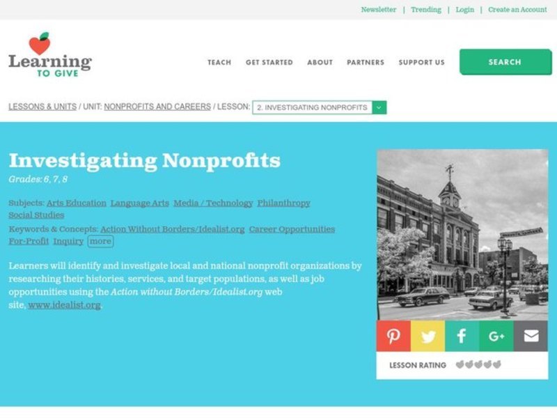 Investigating Nonprofits Lesson Plan