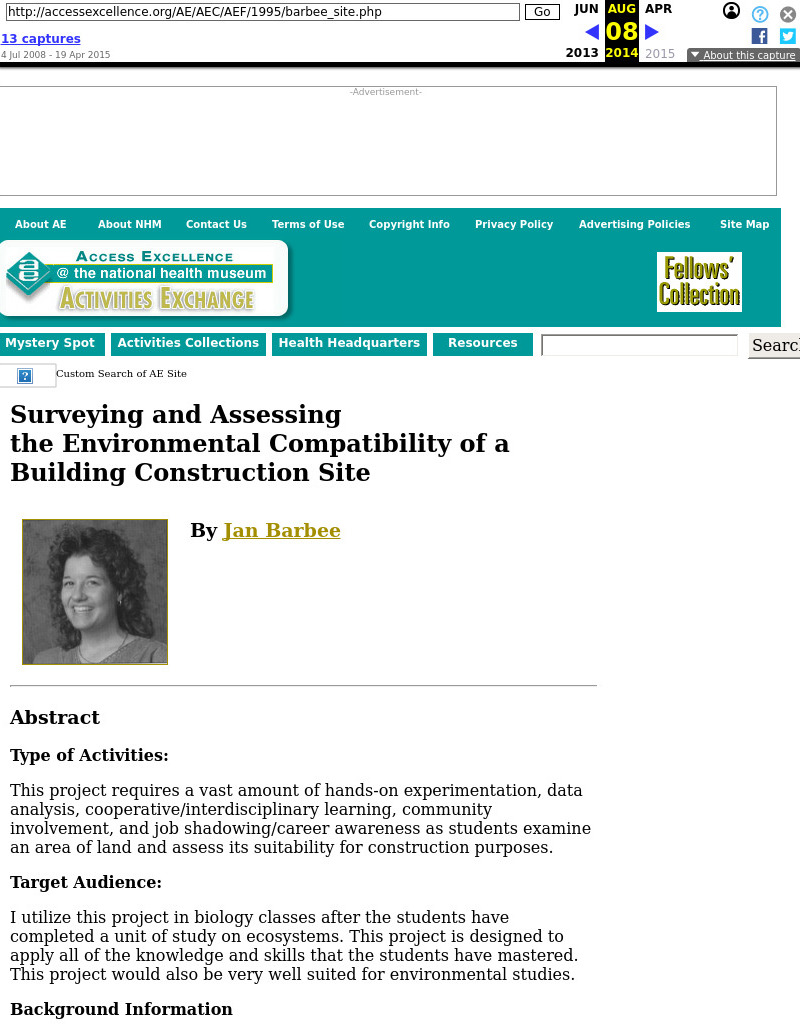 Surveying and Assessing the Environmental Compatibility of a Building Construction Site Lesson Plan